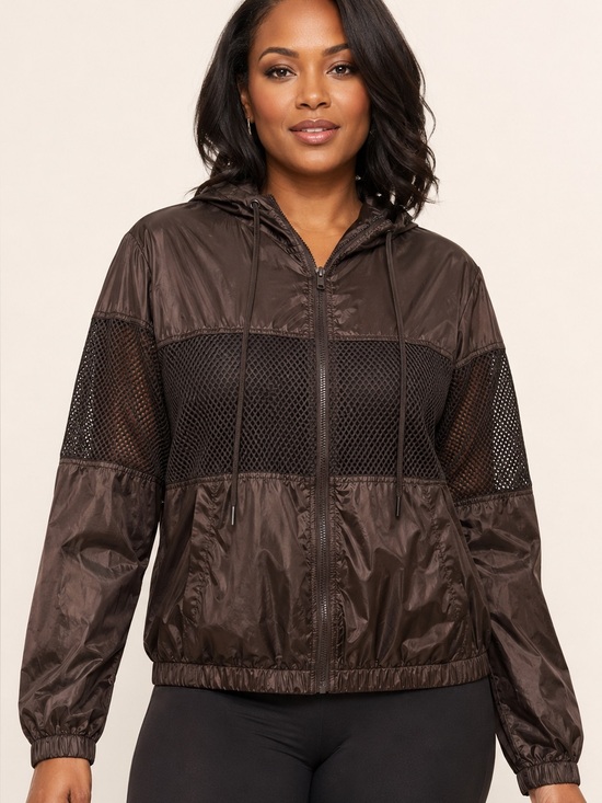 torrid Jackets & Blazers - Torrid cropped mesh inset active jacket